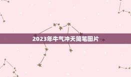 2023年牛气冲天简笔图片，2023年牛年金句牛气冲天