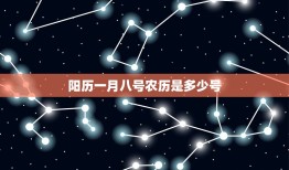 阳历一月八号农历是多少号，农历一月八日是阳历几月几日