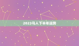 2023马人下半年运势