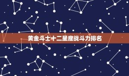 黄金斗士十二星座战斗力排名，隐超高智商的傻星座