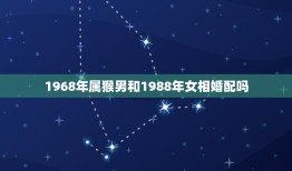 1968年属猴男和1988年女相婚配吗，1968年男属候和1988年女