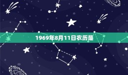 1969年8月11日农历是