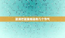 夏满芒夏属相连有几个节气，“二十四节气”中的“夏满芒夏暑相连”包含了多