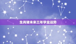 生肖猪未来三年学业运势，生肖猪未来10年运势