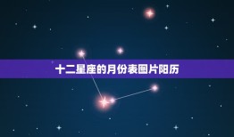 十二星座的月份表图片阳历，1~12星座月份表