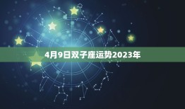 4月9日双子座运势2023年