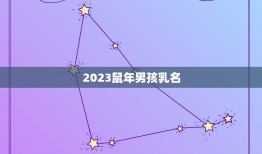 2023鼠年男孩乳名，属鼠吉利乳名男孩