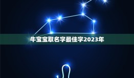 牛宝宝取名字最佳字2023年，2023年农历三月份出生的男孩取什么名字