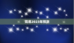 周易2023年预测，2023 八字流年运势分析