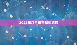 2023年几月份容易生男孩，在几月份容易怀男孩的？