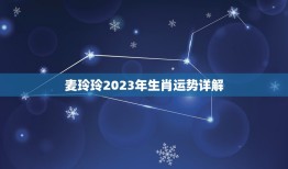 麦玲玲2023年生肖运势详解，麦玲玲属羊人2023年运势运程？