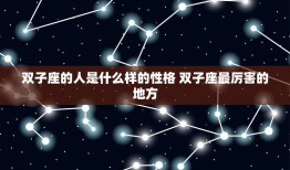 双子座的人是什么样的性格 双子座最厉害的地方