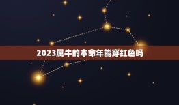 2023属牛的本命年能穿红色吗，牛本命年能不能穿红色