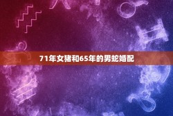 71年女猪和65年的男蛇婚配，71年的猪女人和77年的蛇男人婚配适合吗