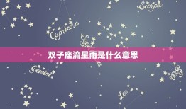 双子座流星雨是什么意思，双子座流星雨象征