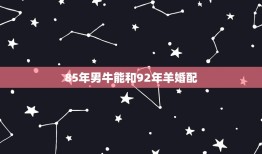 85年男牛能和92年羊婚配，85年属牛摩羯座和92年属猴白羊座相配吗