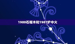 1980石榴木和1987炉中火，87的炉中火和81年的石榴木