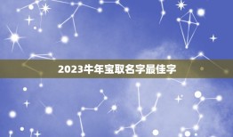 2023牛年宝取名字最佳字，2023牛宝宝取名宜用字