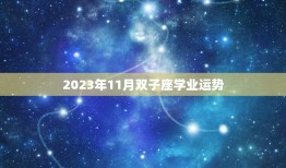 2023年11月双子座学业运势，双子座2023年学业