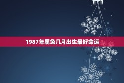 1987年属兔几月出生最好命运，1987年属兔是什么命 1987年出生