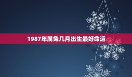 1987年属兔几月出生最好命运，1987年属兔是什么命 1987年出生