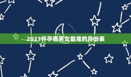 2023怀孕看男女最准的月份表，生男生女清宫图2023年推算表是农历还