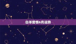 白羊爱情6月运势