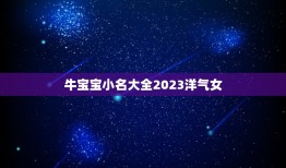 牛宝宝小名大全2023洋气女，牛年洋气乳名女