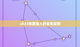 2023年属兔人的全年运势，2023年属兔人每月运势及运程？