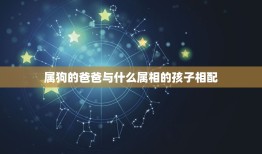 属狗的爸爸与什么属相的孩子相配，属狗的爸爸和什么属相的儿子最配？