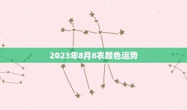 2023年8月8衣颜色运势