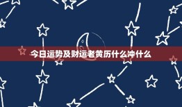 今日运势及财运老黄历什么冲什么(解密今日运势财运大介绍)