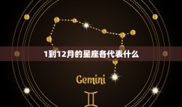 1到12月的星座各代表什么，12星座从1月到12月