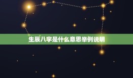 生辰八字是什么意思举例说明，期货杠杆是什么意思举例说明