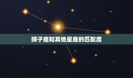 狮子座和其他星座的匹配度，天蝎座匹配星座