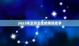 2023年正月出生的男孩名字，2023年正月出生的宝宝五行缺什么