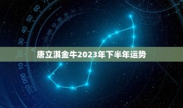 唐立淇金牛2023年下半年运势