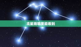 流星雨哪里能看到，2023 流星雨哪里能看到