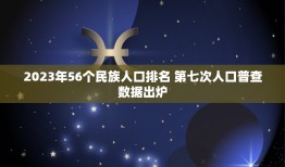 2023年56个民族人口排名 第七次人口普查数据出炉