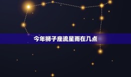 今年狮子座流星雨在几点，狮子座流星雨什么时候