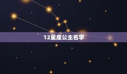 12星座公主名字，十二星座画眼睛