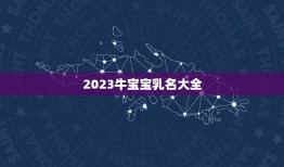 2023牛宝宝乳名大全，牛宝宝有福气的乳名