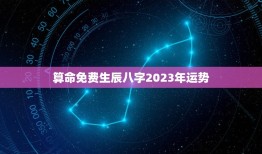 算命免费生辰八字2023年运势，生辰八字2022年运势