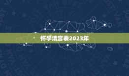 怀孕清宫表2023年，2023清宫表生男生女图准确度高吗？