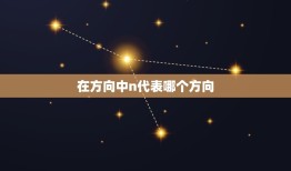 在方向中n代表哪个方向，n字母代表什么方向