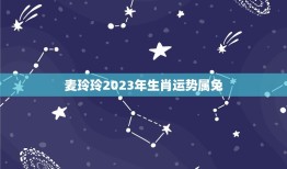 麦玲玲2023年生肖运势属兔，2023麦玲玲牛年运程