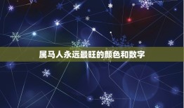 属马人永远最旺的颜色和数字 属马的佩戴什么运气好