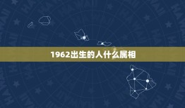 1962出生的人什么属相，62年属什么生肖