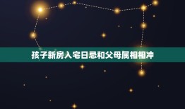 孩子新房入宅日忌和父母属相相冲，请问搬家当天和孩子属相相冲怎么化解