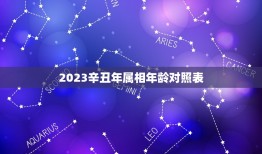 2023辛丑年属相年龄对照表，十二生肖年份表2023